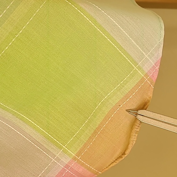 Wrangler Vintage Rare 1970's Hippie Rainbow Pastel Plaid Button Up Shirt XS/Smal - Picture 9 of 16